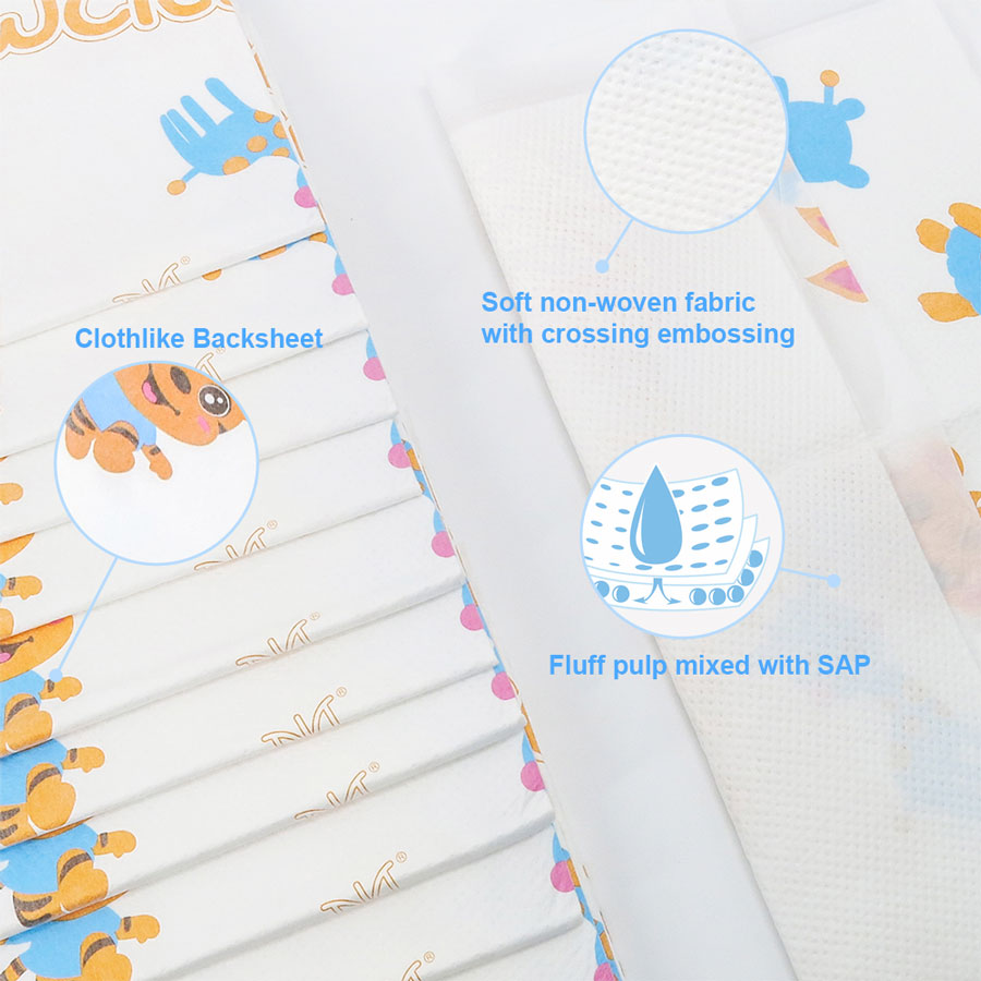Fluff / Polymer disposable baby underpad