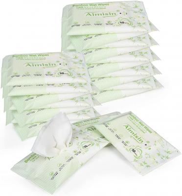 Biologisch abbaubare Bio-Babyfeuchttücher aus 100 % Bambus für empfindliche Haut