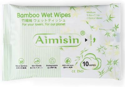 Umweltfreundliche, ungebleichte, biologisch abbaubare Bambus-Natur-Baby-Feuchttücher